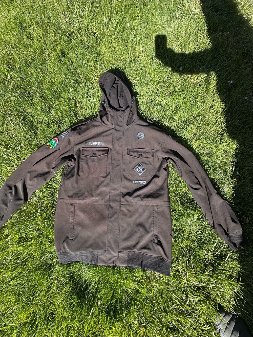 Neff Summer Camp Rejects  Black Coaches Jacket with Patch Accents